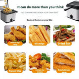 Skillets & Frying Pans: Electric Deep Fryer 2.5L French Frie Machine Oil Hot Pot Fried Chicken Grill