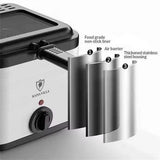 Skillets & Frying Pans: Electric Deep Fryer 2.5L French Frie Machine Oil Hot Pot Fried Chicken Grill