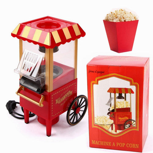 Skillets & Frying Pans: Electric Home Popcorn Machine Classic Car Corn Popper Maker For Kid Gift