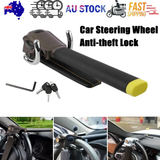 Automotive Parts: Car Steering Wheel Anti-theft Lock Foldable Anti-theft Security Car T-Lock
