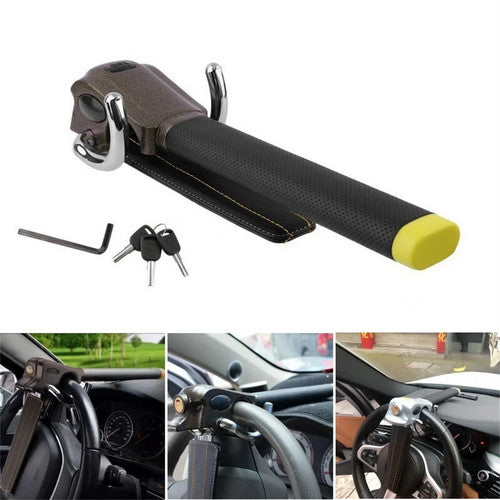 Automotive Parts: Car Steering Wheel Anti-theft Lock Foldable Anti-theft Security Car T-Lock