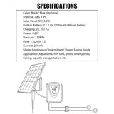 Aquarium Filters & Pumps: Solar Pond Pump Air Pump Solar Powered Pool Fish Tank Oxygenator Oxygen Aerator
