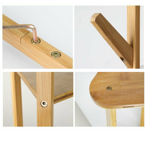 Coat Racks: Clothes Garment Coat Rack Stand Bamboo Hanger Bag Hat Hook Holder Tree Shelf AU