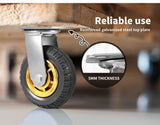 Utility Trolleys: 4X 6" / 150mm Heavy Duty Swivel Caster Wheels Castor 1000KG Load,2 with Brakes