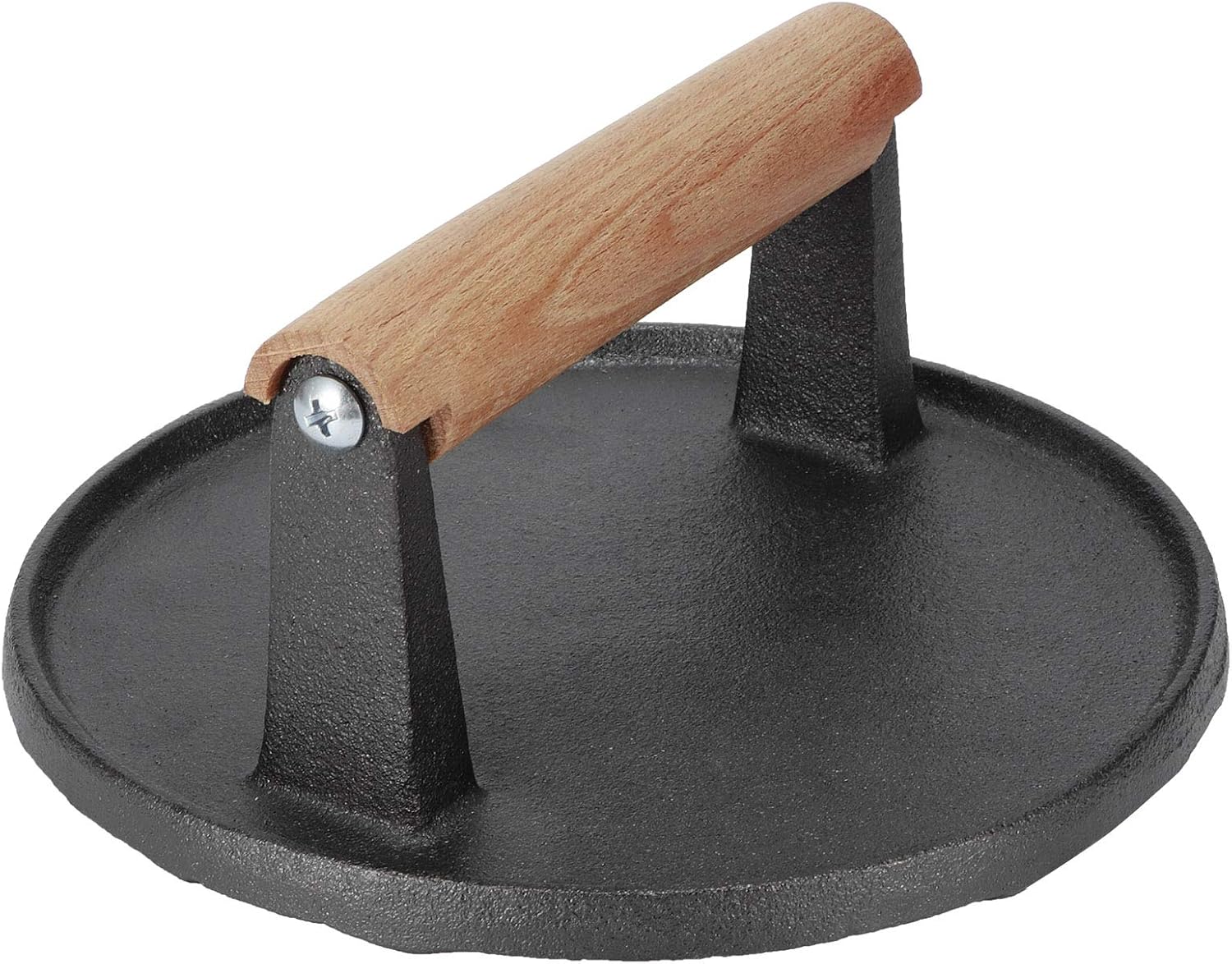 Kitchen Utensils: 7" Heavy Duty Burger Press W/ Solid Wood Handle for Meat Smasher Hamburger Steak