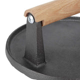 Kitchen Utensils: 7" Heavy Duty Burger Press W/ Solid Wood Handle for Meat Smasher Hamburger Steak