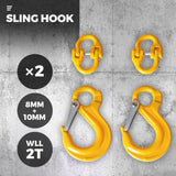 Caravan Accessories: 8/10mm Hammerlock +Eye Sling Hook Safety Chain Caravan Trailer connecting Extend
