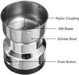 Coffee Machines & Accessories: Electric Coffee Grinder Grinding Milling Machine Bean Nut Spice Matte Blender AU