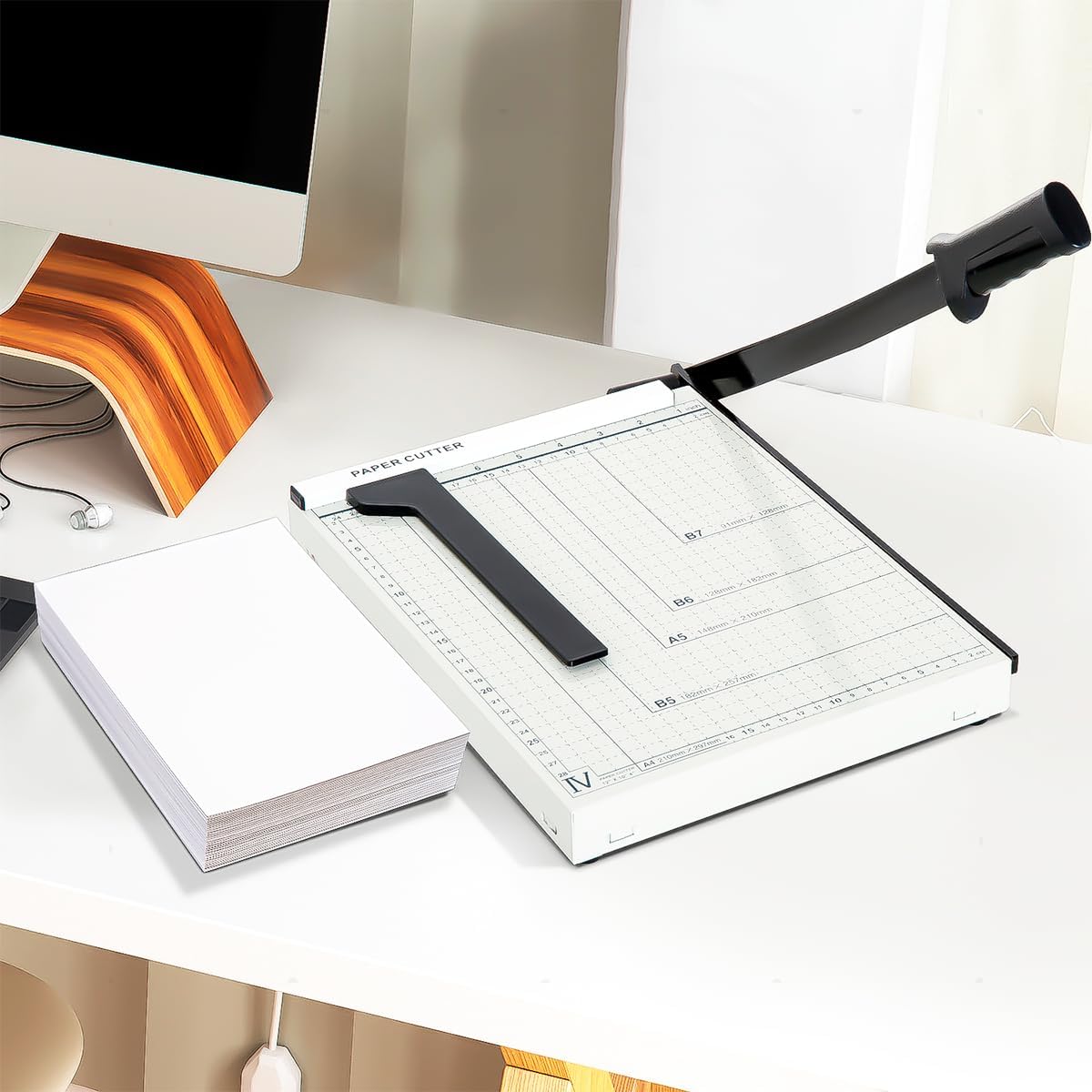Office Supplies: Professional Heavy Duty A4 To B7 Paper Cutter Guillotine Trimmer Home Office
