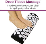 Yoga & Pilates: Black Massage Acupressure Mat Yoga Sit Lying Mats Pain Stress Soreness Relax AU NEW