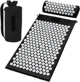 Yoga & Pilates: Black Massage Acupressure Mat Yoga Sit Lying Mats Pain Stress Soreness Relax AU NEW