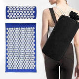 Yoga & Pilates: Blue Massage Acupressure Mat Yoga Sit Lying Mats Pain Stress Soreness Relax AU NEW