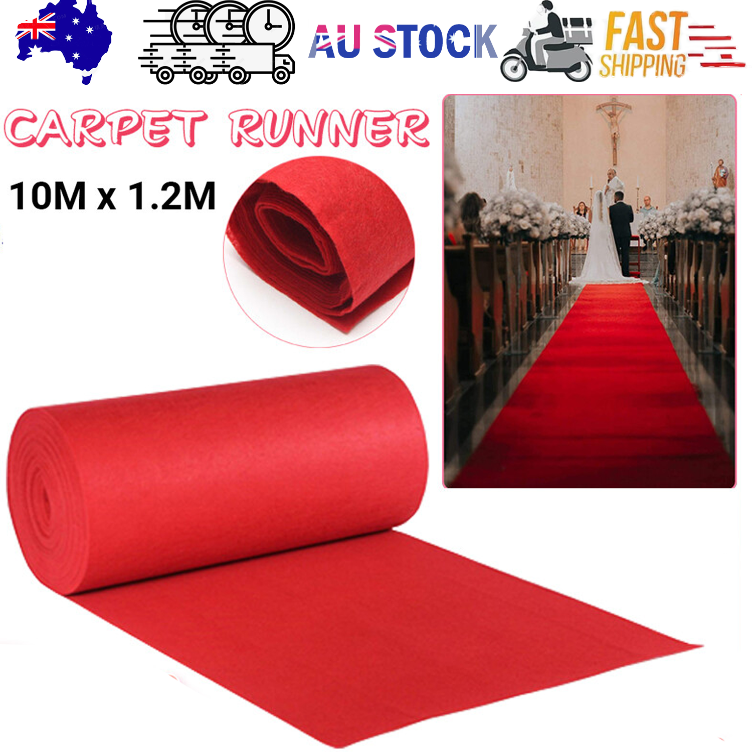 Bath Mats & Rugs: 10M Red Carpet Aisle Runner Awards Night Casino Wedding Party Event Mats Decor