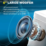 Sliver Karaoke Machine with 2 Wireless Microphones Bluetooth-Compatible 5.0 for Parties
