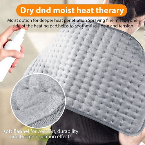 Electric Heat Pad Adjustable Heating Mat Warmer Blanket Back Pain Relief 76x40cm
