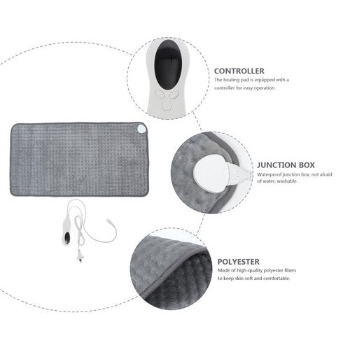 Electric Heat Pad Adjustable Heating Mat Warmer Blanket Back Pain Relief 76x40cm
