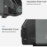 6W Adjustable Flow Aquarium Pump Water Submersible Fish Tank Fountain Pond Marine