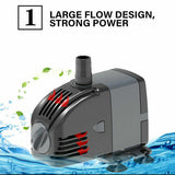 6W Adjustable Flow Aquarium Pump Water Submersible Fish Tank Fountain Pond Marine