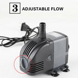 6W Adjustable Flow Aquarium Pump Water Submersible Fish Tank Fountain Pond Marine