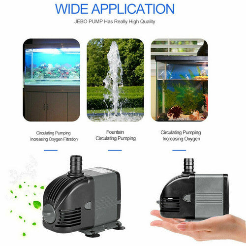 24W Adjustable Flow Aquarium Pump Water Submersible Fish Tank Fountain Pond Marine