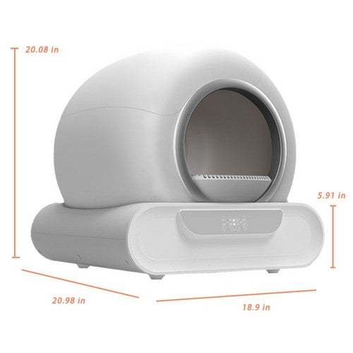 65L Remote Control Automatic Self Cleaning Cat Litter Box Smart App Easy-Clean