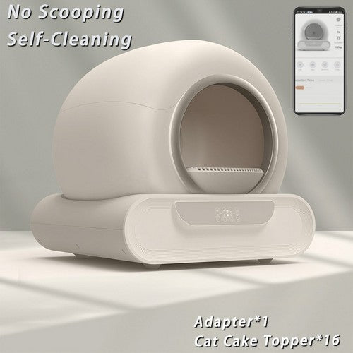 65L Remote Control Automatic Self Cleaning Cat Litter Box Smart App Easy-Clean