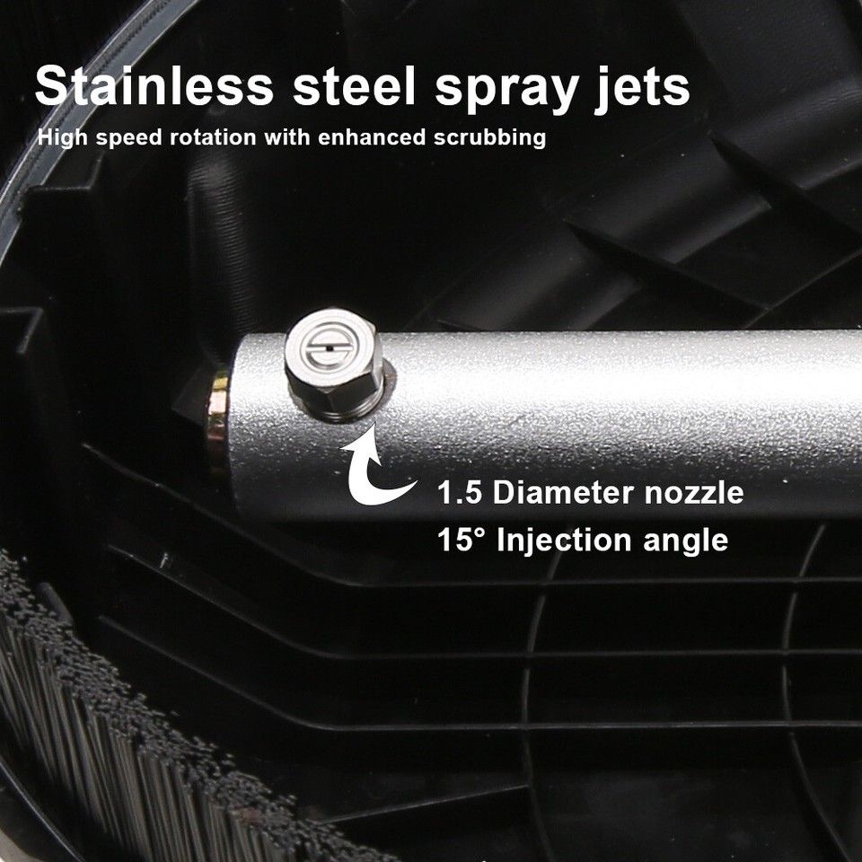 Universal 15" Pressure Washer Surface Cleaner 4000PSI Extension Nozzles Cleaning