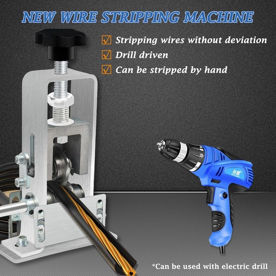 Manual & Electric Wire Stripping Machine Cable Cutter Copper Peeling Stripper AU