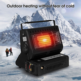 Patio Heaters: Portable Camping Gas Heater Outdoor Heating Stove Gas Baking Hunting Warmer AU black