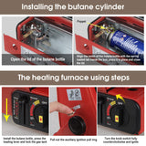 Patio Heaters: Portable Camping Gas Heater Outdoor Heating Stove Gas Baking Hunting Warmer AU black