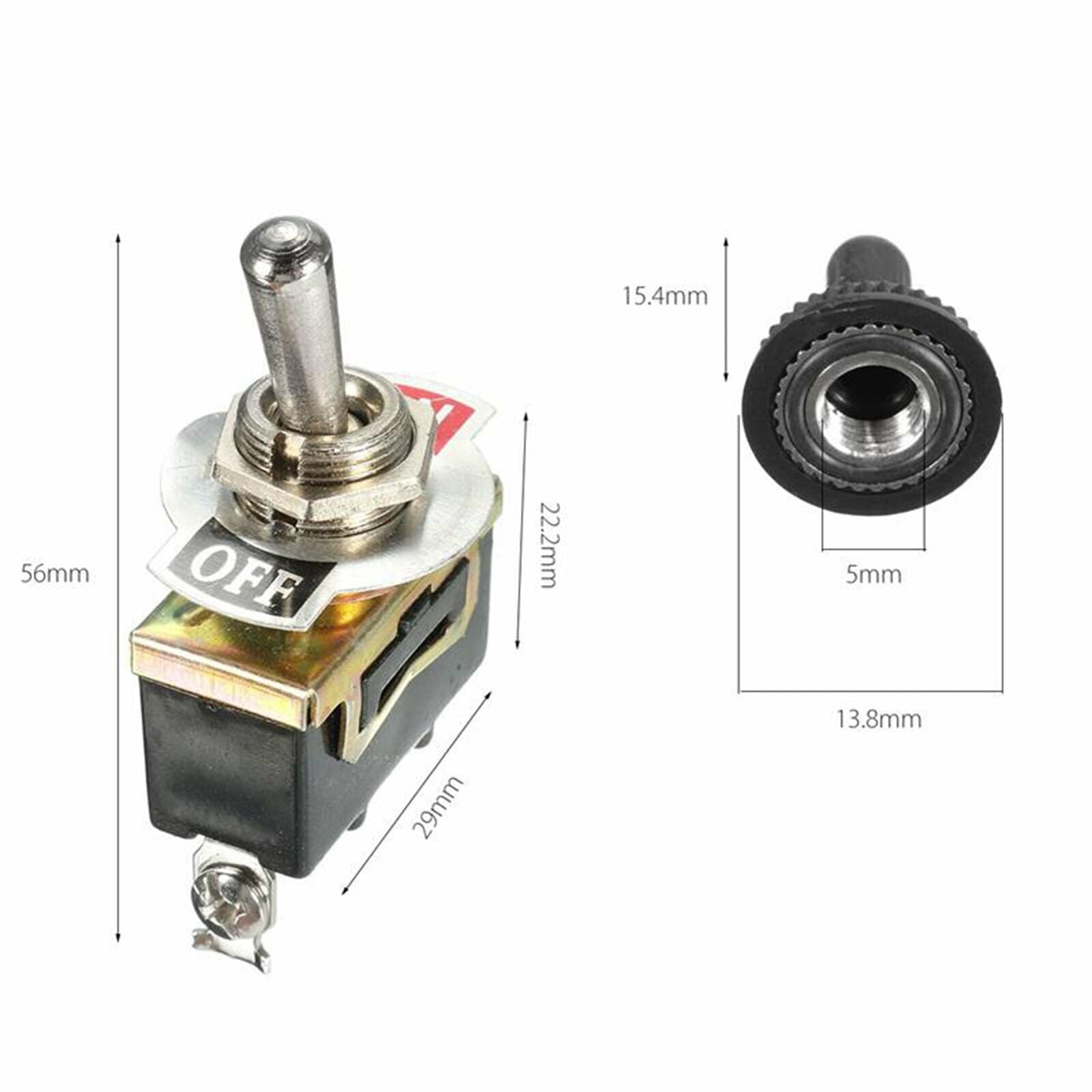 5x Toggle Switch 12V ON OFF Car Flick Dash Light Marine 12 Volt Switches Boat