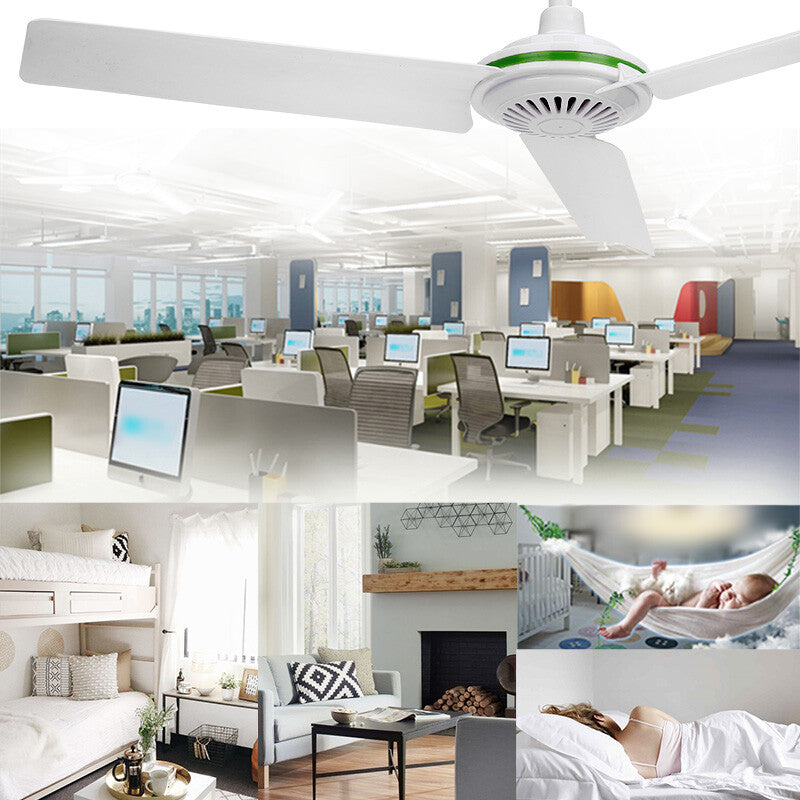 12V Ceiling Fan Portable Solar Power 3 Blade 0.7AMP Caravan Camping Outdoor