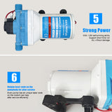 11.3LPM 55PSI 12V Water Pump for Caravan Motorhome Camper Trailer Boat RV