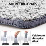 Mop Bucket Wet Dry Rinse Wash 360 Rotating Squeeze Flat Floor Cleaner with Pads