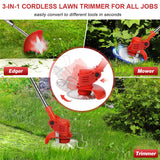 Whipper Snipper Mower Cordless Grass Trimmer Lawn Cutter Battery Brushcutter