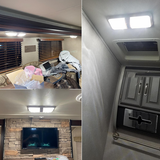 12V RV Interior LED Ceiling Light Boat Camper Caravan Trailer Double Dome Light