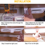 12V RV Interior LED Ceiling Light Boat Camper Caravan Trailer Double Dome Light