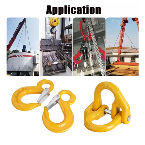 2X 8mm Hammerlock+ Eye Sling Hook Safety Chain Caravan Trailer connecting Extend