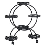4 Layer 6 Pots Metal Plant Stand Flower Holder Rack Display Holder Shelf Garden