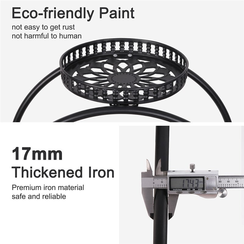 4 Layer 6 Pots Metal Plant Stand Flower Holder Rack Display Holder Shelf Garden