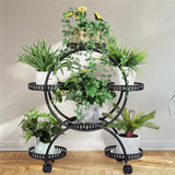4 Layer 6 Pots Metal Plant Stand Flower Holder Rack Display Holder Shelf Garden