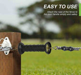 10x Electric Fence Gate Handle Compact Insulated Spring Handles with Hook Black