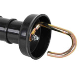 10x Electric Fence Gate Handle Compact Insulated Spring Handles with Hook Black