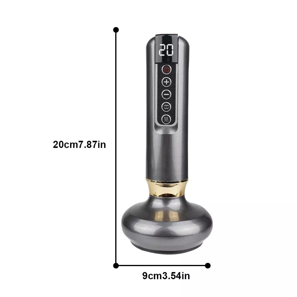 12 Levels Electric Cupping Massager Vacuum Suction GuaSha Anti Cellulite Beauty GRAY