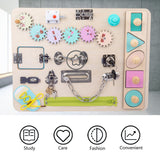 Toddler Montessori Busy Board Wooden Sensory Board Toys Locks Latches Board AU