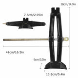 2 T Scissor Jack Car Van Wind Up Tyre Lift Chrome Crank Handle Emergency Tool