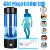 Arts & Crafts: Random Color 420ml Portable Hydrogen Rich Water Bottle Rich Hydrogen Water Generator USB AU