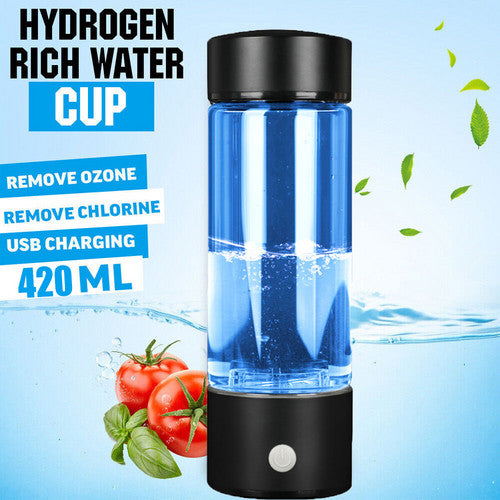 Arts & Crafts: Random Color 420ml Portable Hydrogen Rich Water Bottle Rich Hydrogen Water Generator USB AU