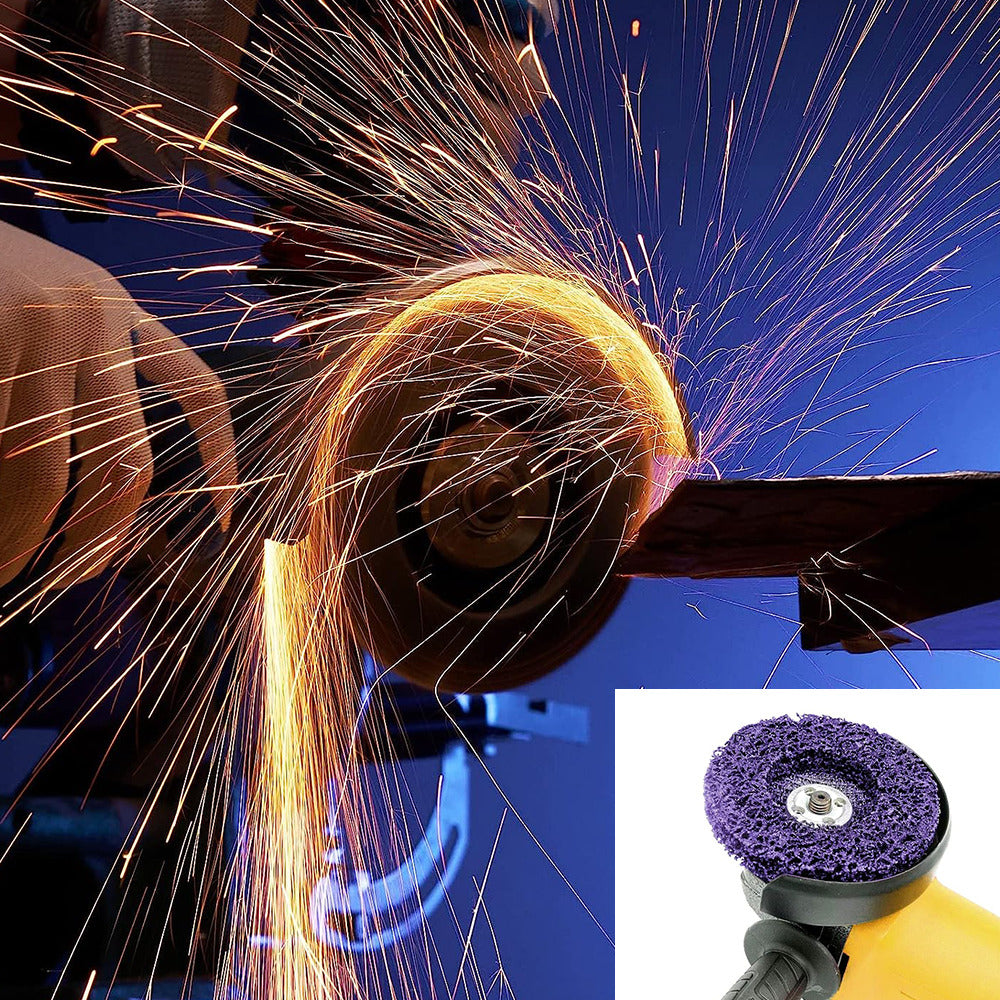 Sanding Accessories: 10 x 125mm x 22mm POLY STRIP DISC WHEEL PAINT RUST REMOVAL CLEAN GRINDER