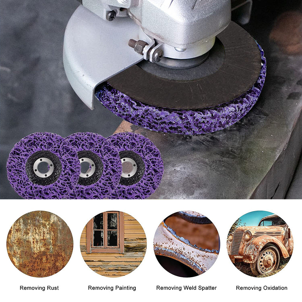 Sanding Accessories: 10 x 125mm x 22mm POLY STRIP DISC WHEEL PAINT RUST REMOVAL CLEAN GRINDER